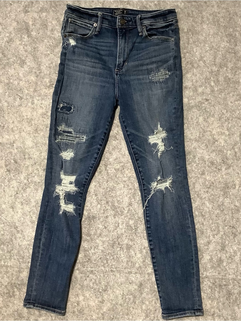 Abercrombie & Fitch Simone High Rise Super Skinny Dark Blue Jeans